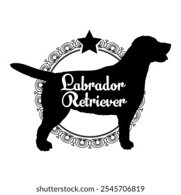 Labrador Retriever dog silhouette, dog, dog breeds,  vector, silhouette, logo design, animal, illustration, icon, sign, black, pet