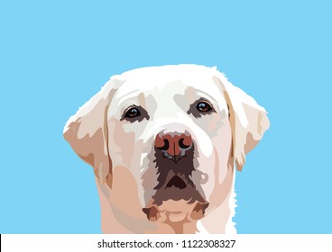 Labrador Retriever Dog tracing vector art design 