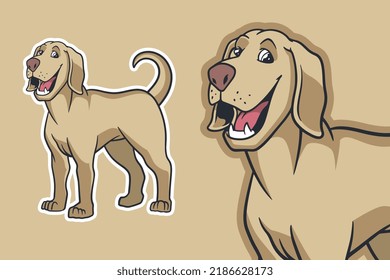 labrador retriever dog vector illustration cartoon style