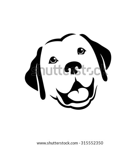 Labrador retriever dog - vector illustration