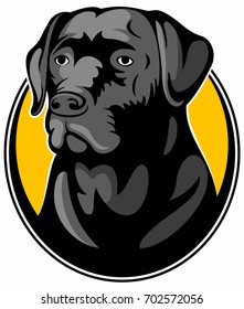 Labrador Retriever Dog, Vector Image.