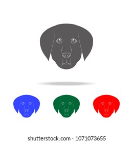 Labrador Retriever face icon. Elements of dogs multi colored icons. Premium quality graphic design icon. Simple icon for websites, web design mobile app, info graphics on white background