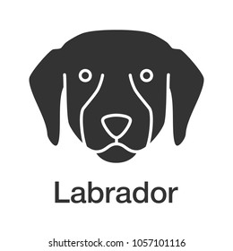 Labrador Retriever Glyph Icon. Lab. Guide Dog Breed. Silhouette Symbol. Negative Space. Vector Isolated Illustration