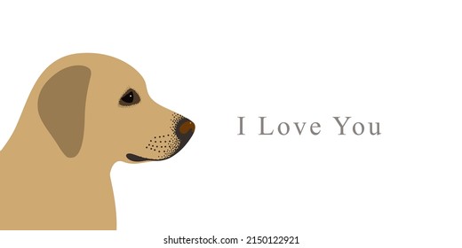Labrador retriever or Golden retriever, colors, vector illustration, dog cartoon image series
