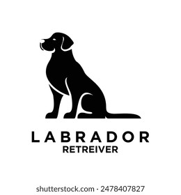 Labrador Retriever logo icon design illustration template