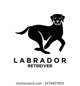 Labrador Retriever logo icon design illustration template