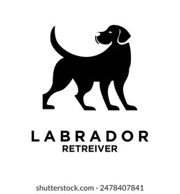 Labrador Retriever logo icon design illustration template