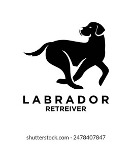 Labrador Retriever logo icon design illustration template