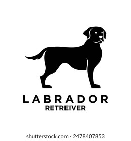 Labrador Retriever logo icon design illustration template