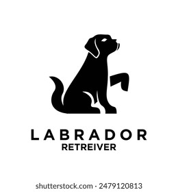 Labrador Retriever logo icon design illustration template