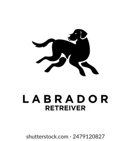 Labrador Retriever logo icon design illustration template