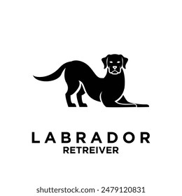 Labrador Retriever logo icon design illustration template