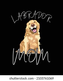 Labrador Retriever Mom T shirt Design