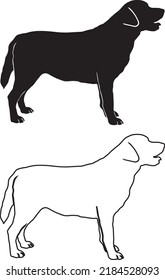 Labrador Retriever Outline 3 Dog Svg svg