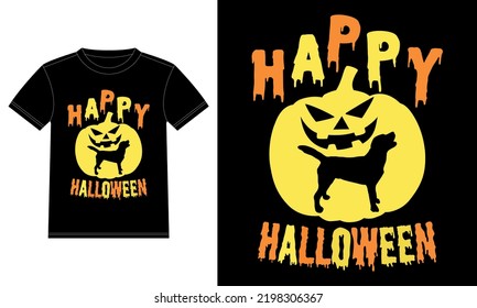 Labrador Retriever in Pumpkin Funny Happy Halloween T-Shirt