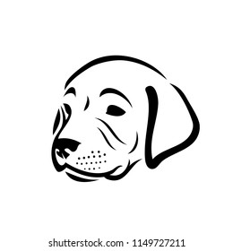 Labrador retriever puppy dog - vector illustration