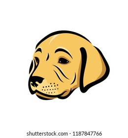 Labrador retriever puppy dog - vector illustration