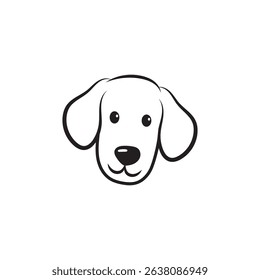 labrador retriever puppy head logo