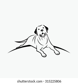 Labrador retriever sign - vector illustration
