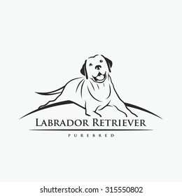 Labrador retriever sign - vector illustration
