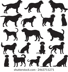 Labrador Retriever silhouette vector illustration 