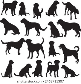 Labrador Retriever Silhouette Vektorillustration 