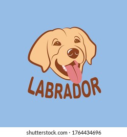 Logotipo de perro sonriente de Labrador