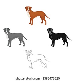 Labrador, single icon in cartoon,black style.Labrador, vector symbol stock illustration web.