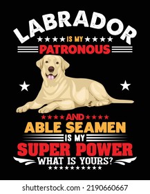Labrador Vector Custom T-Shirt Design