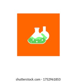 Labratory Tools With Chemica Reaction