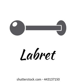 labret Icon body piercing jewelry for your website design , leaflets , advertising and signage