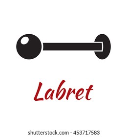 labret Icon body piercing jewelry for your website design , leaflets , advertising and signage