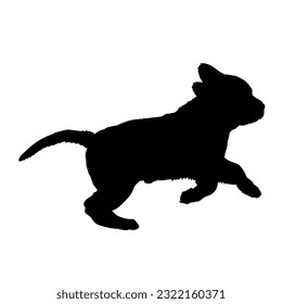 labrodore runs Dog puppies silhouette. Baby dog silhouette Puppy breeds 