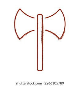 labrys brush on white background, vector illustration.