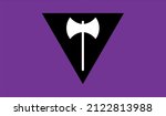 Labrys lesbian flag created in 1999. Original lesbian flag.