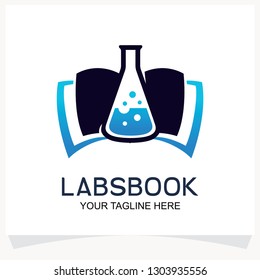 Labs Book Logo Design Template Inspiration