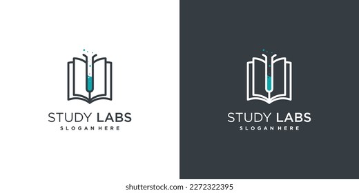 Labs book logo design with unique concept