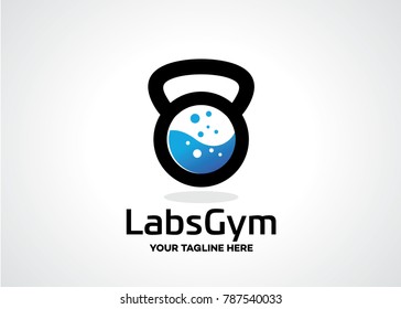Labs Gym Logo Template Design Vector, Emblem, Design Concept, Creative Symbol, Icon