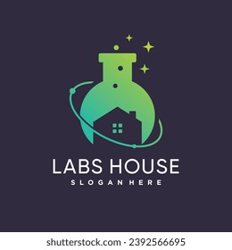 Labs house design element vector with creative concept for business person