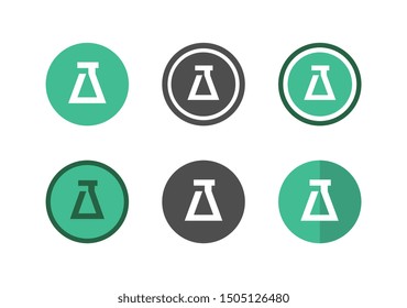 Labs icon set. Collection of science flat icon designs - Vector
