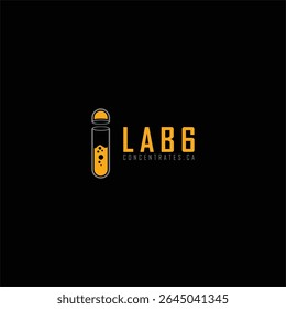 LABS logo design simple black background