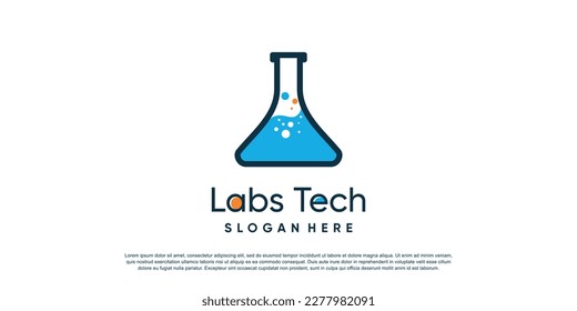 Labs logo design template with technology style