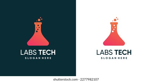 Labs logo design template with technology style