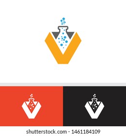 Labs Logo Letter V vector Design