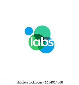 Labs logo type mix bubbles