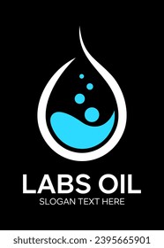 diseño del logotipo vectorial de idea de aceite de labs