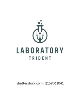 Plantilla de diseño de iconos de logotipo de etiquetas y tridentes vector plano