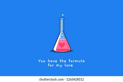 lab's tube with pink liquid