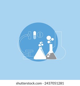 labs vector | Labs Illustration | Labs Glassware, Lab Glassware Vector | lab equipment vector