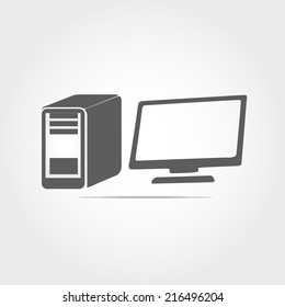 labtop icon on white background